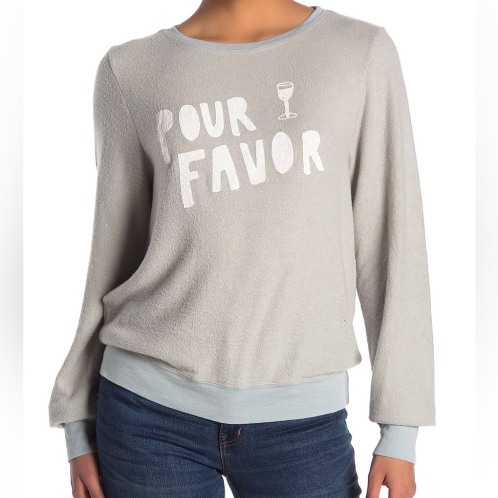 WILDFOX Sweatshirt, Sage Green Medium (M)